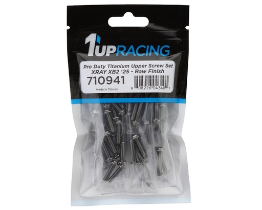 [1UP710941] 1UP Racing Xray XB2 2025 Pro Duty Titanium Upper Screw Set (Silver)