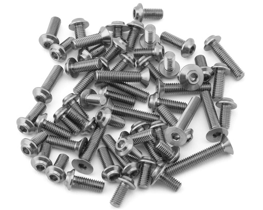 [1UP710978] 1UP Racing Yokomo MS 1.0 Pro Duty Titanium Upper Screw Set (Silver)