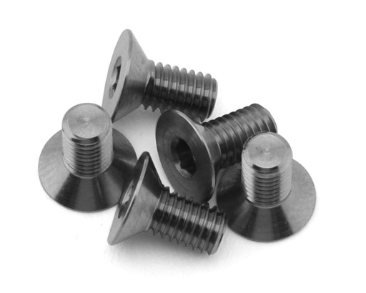 [1UP731006] 1UP Racing Titanium Pro Duty Flat Head Screws (5) (3x6mm)