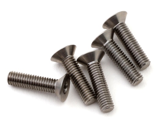 [1UP731012] 1UP Racing Titanium Pro Duty Flat Head Screws (5) (3x12mm)