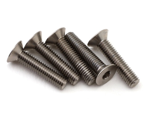 [1UP731014] 1UP Racing Titanium Pro Duty Flat Head Screws (5) (3x14mm)