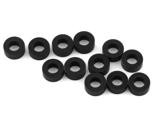 [1UP80308] 1UP Racing 3x6mm Precision Aluminum Shims (Black) (12) (2.5mm)