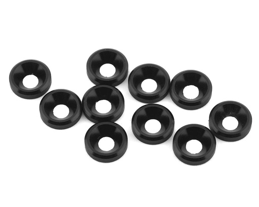 [1UP80309] 1UP Racing 3mm Countersunk Washers (Black) (10)