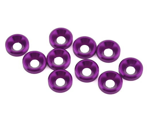 [1UP80329] 1UP Racing 3mm Countersunk Washers (Purple) (10)