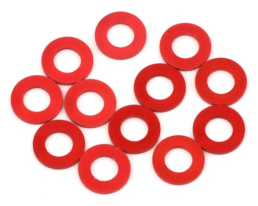[1UP80331] 1UP Racing 3x6mm Precision Aluminum Shims (Red) (12) (0.25mm)