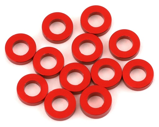 [1UP80334] 1UP Racing 3x6mm Precision Aluminum Shims (Red) (12) (1mm)