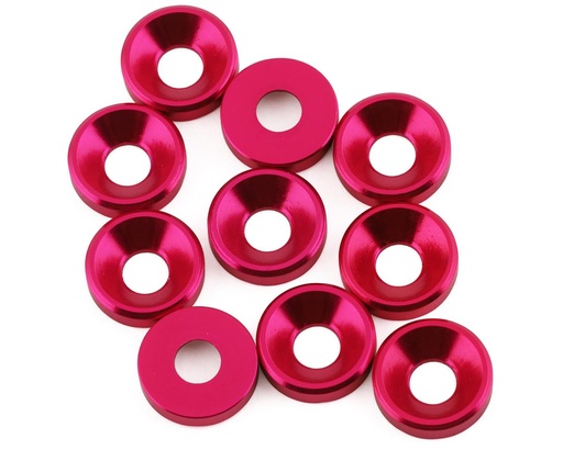 [1UP80349] 1UP Racing 3mm Countersunk Washers (Pink) (10)