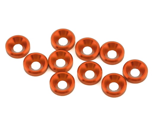[1UP80359] 1UP Racing 3mm Countersunk Washers (Orange) (10)