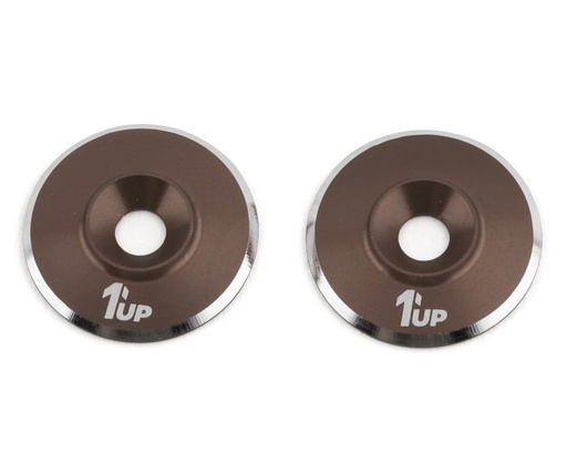 [1UP820921] 1UP Racing 3mm LowPro Wing Washers (Gunmetal Shine) (2)
