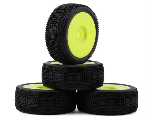 [TZO-TZ501M-Y-N] TZO Tires 501 1/8 Buggy Non-Glued Tire Set (Yellow) (4) (Medium)