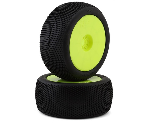 [TZO-TZT202M-Y-N] TZO Tires 202 1/8 Truggy Non-Glued Tire Set (Yellow) (2) (Medium)