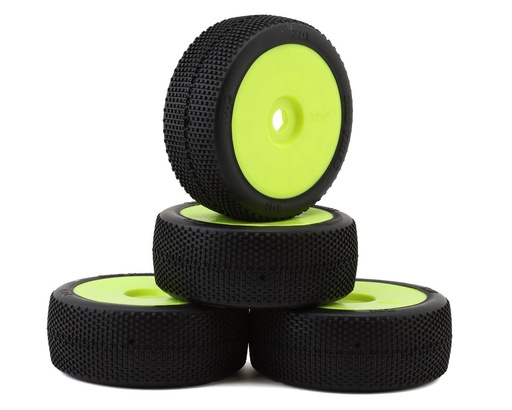 [TZO-TZK201US-Y] TZO Tires 201 1/8 Buggy Pre-Glued Tire Set (Yellow) (4) (Ultra Clay)