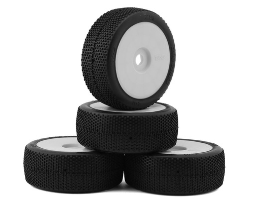 [TZO-TZK201US-W-N] TZO Tires 201 1/8 Buggy Non-Glued Tire Set (White) (4) (Ultra Clay)