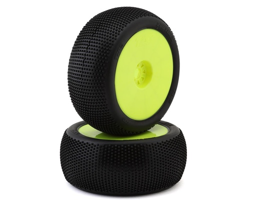 [TZO-TZT202M-Y] TZO Tires 202 1/8 Truggy Pre-Glued Tire Set (Yellow) (2) (Medium)