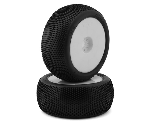 [TZO-TZT202M-W-N] TZO Tires 202 1/8 Truggy Non-Glued Tire Set (White) (2) (Medium)