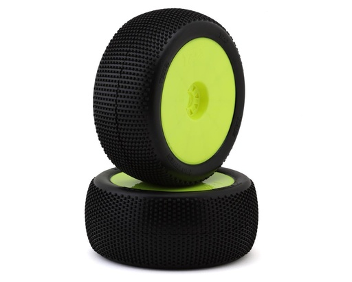 [TZO-TZT202SS-Y] TZO Tires 202 1/8 Truggy Pre-Glued Tire Set (Yellow) (2) (Super Soft)