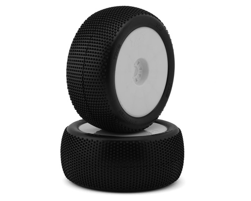 [TZO-TZT202SS-W-N] TZO Tires 202 1/8 Truggy Non-Glued Tire Set (White) (2) (Super Soft)