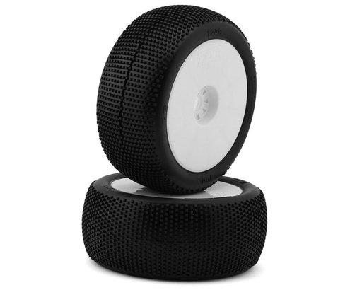 [TZO-TZK-T202SS-W-N] TZO Tires 202 1/8 Truggy Non-Glued Tire Set (White) (2) (Super Clay)