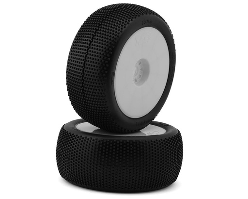 [TZO-TZK-T202S-W] TZO Tires 202 1/8 Truggy Pre-Glued Tire Set (White) (2) (Supreme Clay)