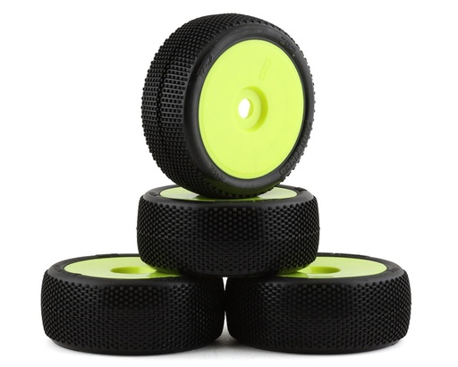 [TZO-TZK202US-Y-N] TZO Tires 202 1/8 Buggy Non-Glued Tire Set (Yellow) (4) (Ultra Clay)