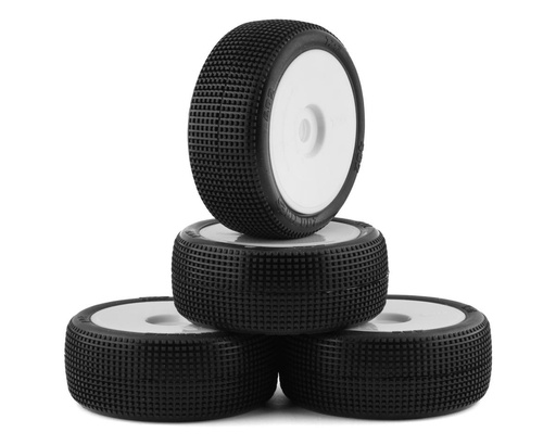 [TZO-TZ402US-W] TZO Tires 402 1/8 Buggy Pre-Glued Tire Set (White) (4) (Ultra Soft)