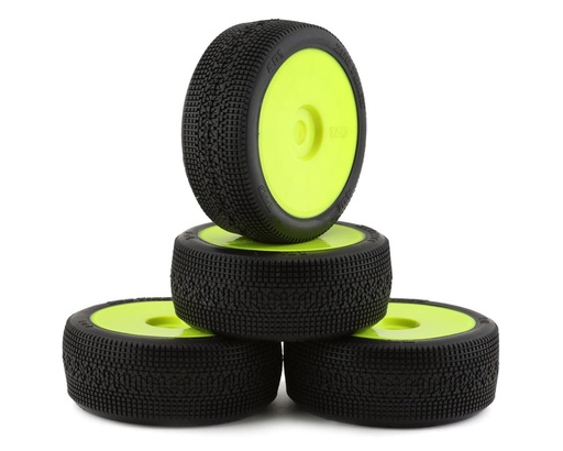 [TZO-TZ401SS-Y] TZO Tires 401 1/8 Buggy Pre-Glued Tire Set (Yellow) (4) (Super Soft)