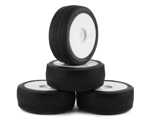 [TZO-TZ401S-W-N] TZO Tires 401 1/8 Buggy Non-Glued Tire Set (White) (4) (Soft)