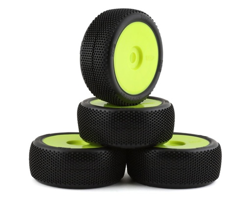 [TZO-TZ202S-Y] TZO Tires 202 1/8 Buggy Pre-Glued Tire Set (Yellow) (4) (Soft)