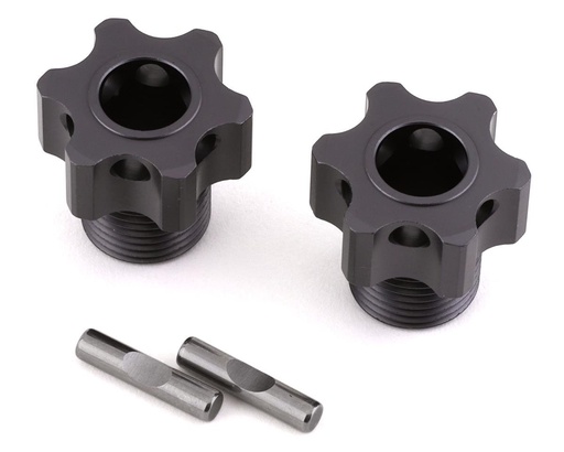 [TKR5071D] Tekno RC Aluminum 17mm Lightened Hex Wheel Hub Set (Gun Metal) (2) (+3mm Offset)