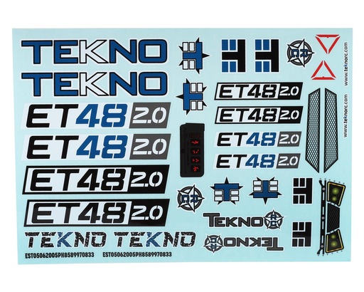 [TKR9646] Tekno RC ET48 2.0 Decal Sheet