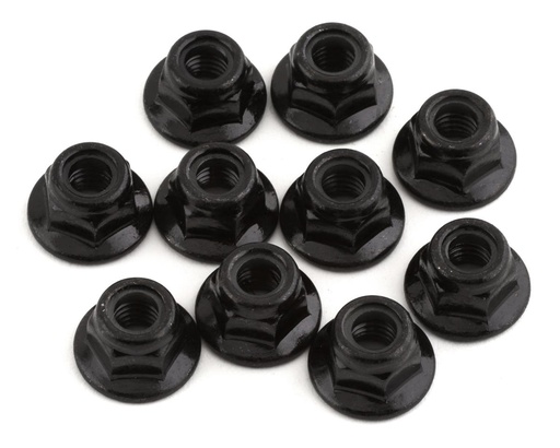 [TKR1214] Tekno RC 5mm Flanged Locknuts (Black) (10)
