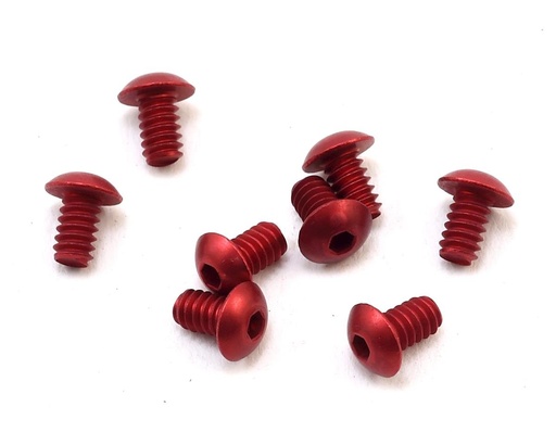 [CLN14332] CRC 3/16x4-40 Aluminum Button Head Screw (8) (Red)