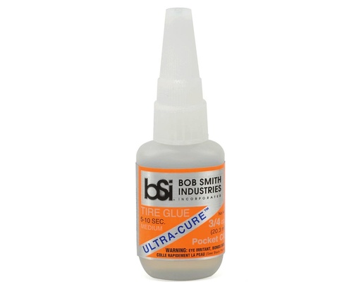 [BSI130] Bob Smith Industries ULTRA-CURE Medium CA Tire Glue w/Pin Cap (3/4oz)