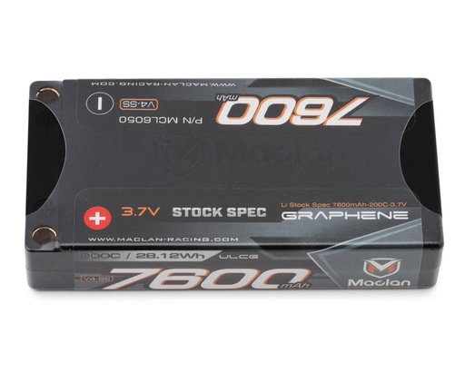 [MCL6050] Maclan Graphene V4-SS 1S 200C LiPo ULCG Shorty Battery (3.7V/7600mAh)