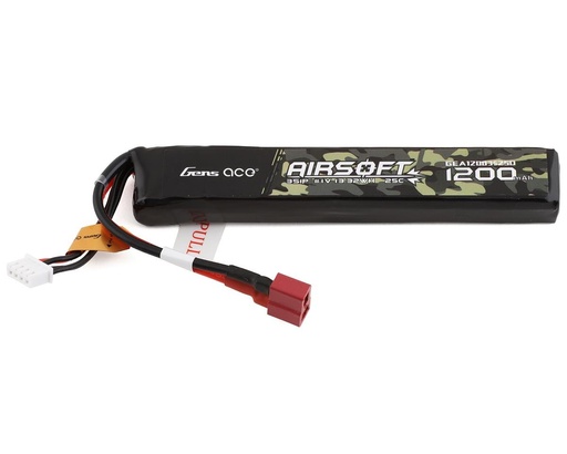 [GEA12003S25D] Gens Ace 3S 25C Airsoft LiPo Battery w/Deans Plug (11.1V/1200mAh)