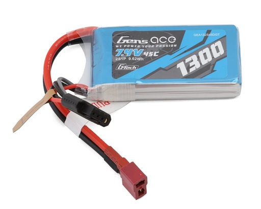 [GEA132S45DGT] Gens Ace G-Tech Smart 2S LiPo Battery 25C (7.4V/1300mAh) w/T-Style Connector