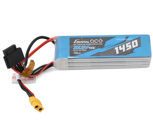 [GEA14506S45GT] Gens Ace G-Tech Smart 6S LiPo Battery 45C (22.2V/1450mAh)