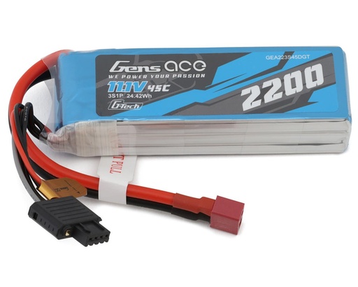 [GEA223S45DGT] Gens Ace G-Tech Smart 3S LiPo Battery 45C (11.1V/2200mAh) w/Deans