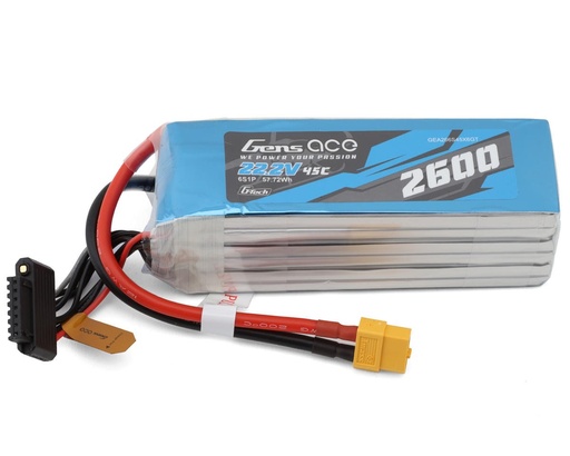 [GEA266S45X6GT] Gens Ace G-Tech Smart 6S LiPo Battery 45C (22.2V/2600mAh)