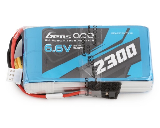 [GEA2S2300TXJR] Gens Ace 2s LiFe Transmitter Battery (6.6V/2300mAh) (Futaba/FrSky)