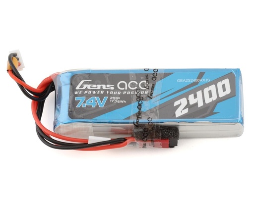 [GEA2S2400RXJS] Gens Ace 2S LiPo Receiver Battery (7.4V/2400mAh)