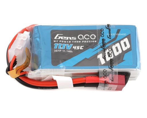 [GEA3S100045D] Gens Ace 3S LiPo Battery 45C (11.1V/1000mAh)