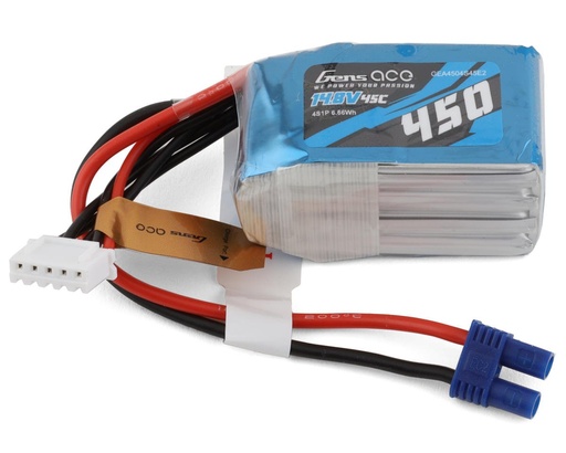 [GEA4504S45E2] Gens Ace 4S LiPo Battery 45C (14.8V/450mAh)