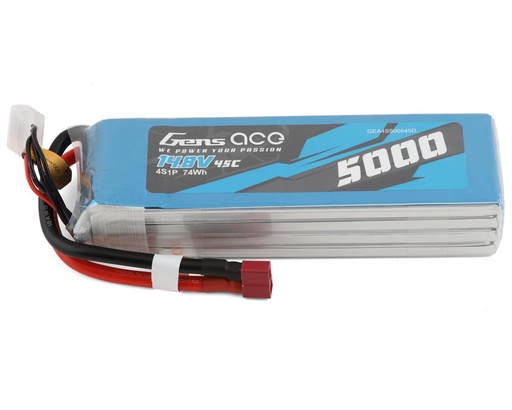 [GEA4S500045D] Gens Ace 4S LiPo Battery 45C (14.8V/5000mAh)