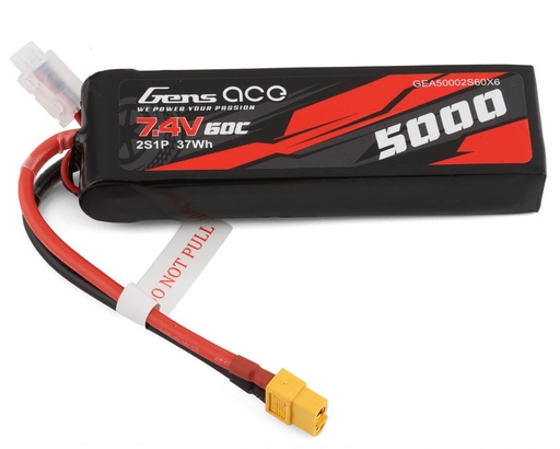[GEA50002S60X6] Gens Ace 2S LiPo Battery 60C (7.4V/5000mAh)