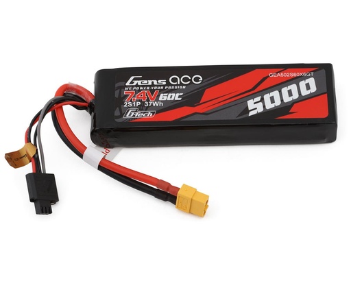 [GEA502S60X6GT] Gens Ace G-Tech Smart 2S LiPo Battery 50C (7.4V/5000mAh) w/XT60 Connector