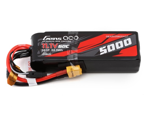 [GEA503S60SXGT] Gens Ace G-Tech Smart 3S LiPo Battery 60C (11.1V/5000mAh) w/XT60 Connector