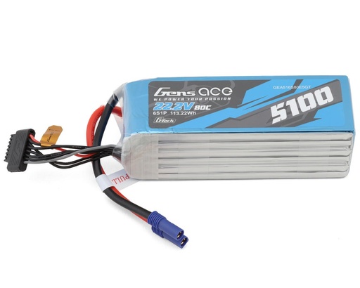[GEA516S80E5GT] Gens Ace G-Tech Smart 6S LiPo Battery 80C (22.2V/5100mAh)