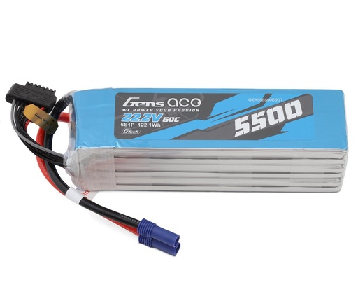 [GEA556S60E5GT] Gens Ace G-Tech Smart 6S LiPo Battery 60C (22.2V/5500mAh) w/EC5 Connector
