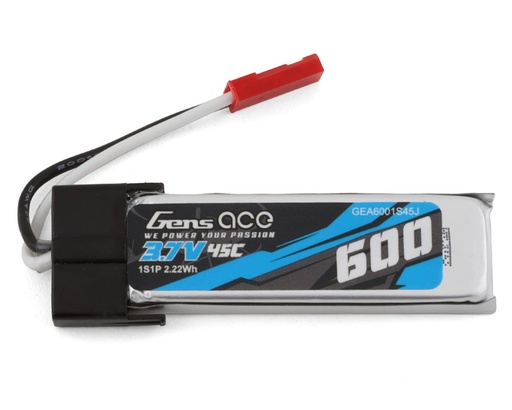 [GEA6001S45J] Gens Ace 1S LiPo Battery 45C (3.7V/600mAh)